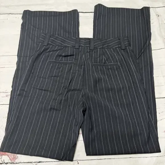 J.Crew City Fit Women's Navy Blue Wool Blend Pinstripe Dress Pants - Picture 3 of 6